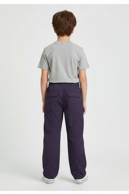 Pantalon Parachute Violet Ample Cordon Garçon - Polyester - vue 2