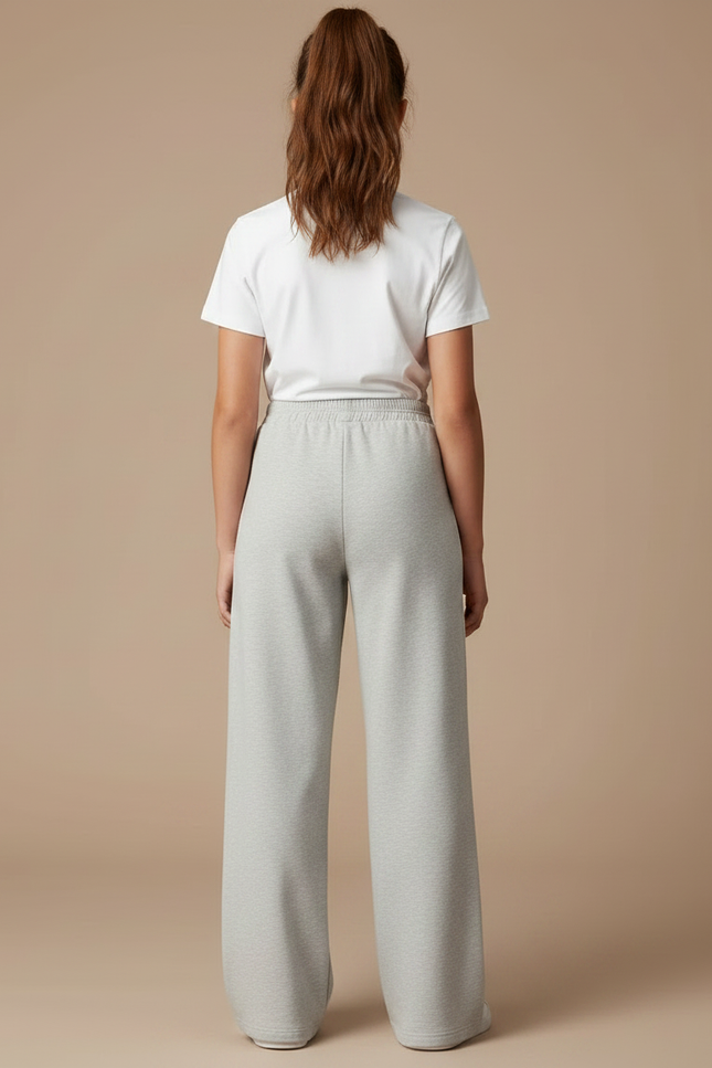 Pantalon Parachute Gris Ample Décontracté Confortable - Molleton - vue 2