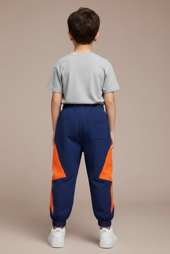Pantalon Parachute Bicolore Ample Enfant Sportif Cordon - Multicolore Polyester - vue 2