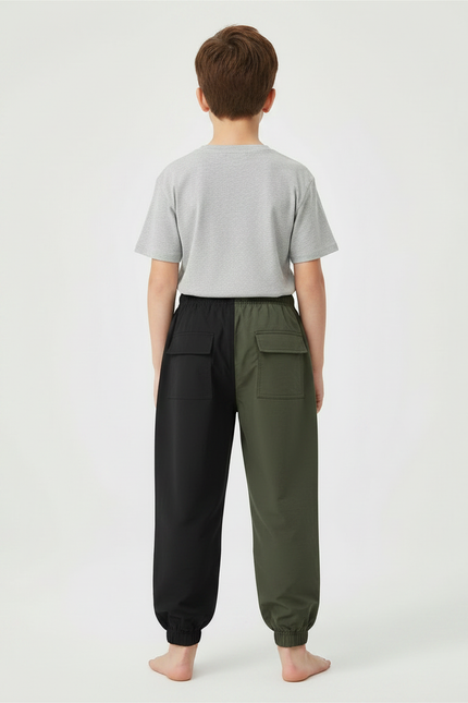 Pantalon Parachute Garçon Resserré Aux Chevilles Nylon Streetwear - Multicolore Polyester - vue 2