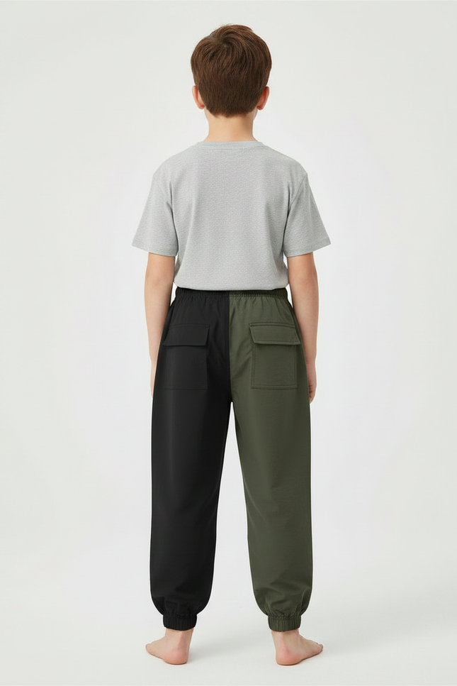 Pantalon Parachute Garçon Resserré Aux Chevilles Nylon Streetwear - Multicolore Polyester - vue 2