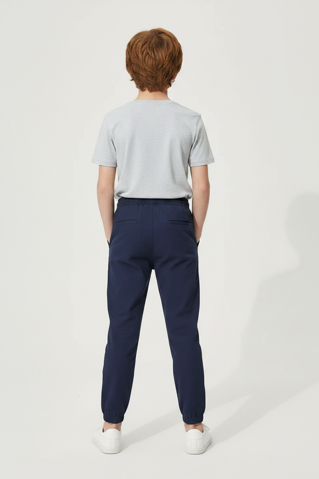 Pantalon Parachute Bleu Marine Cordon Décontracté Garçon - Polyester - vue 2