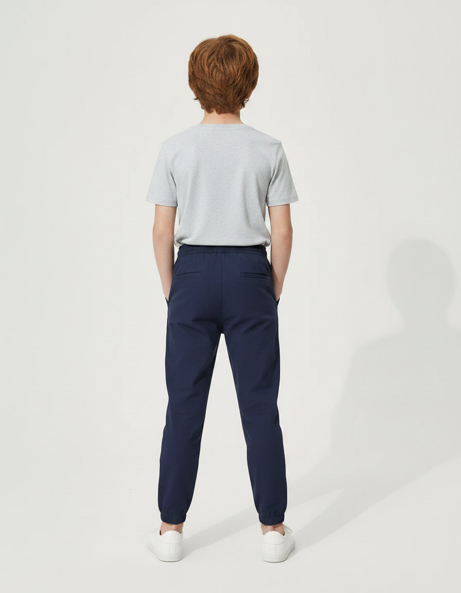 Pantalon Parachute Bleu Marine Cordon Décontracté Garçon - Polyester - vue 2