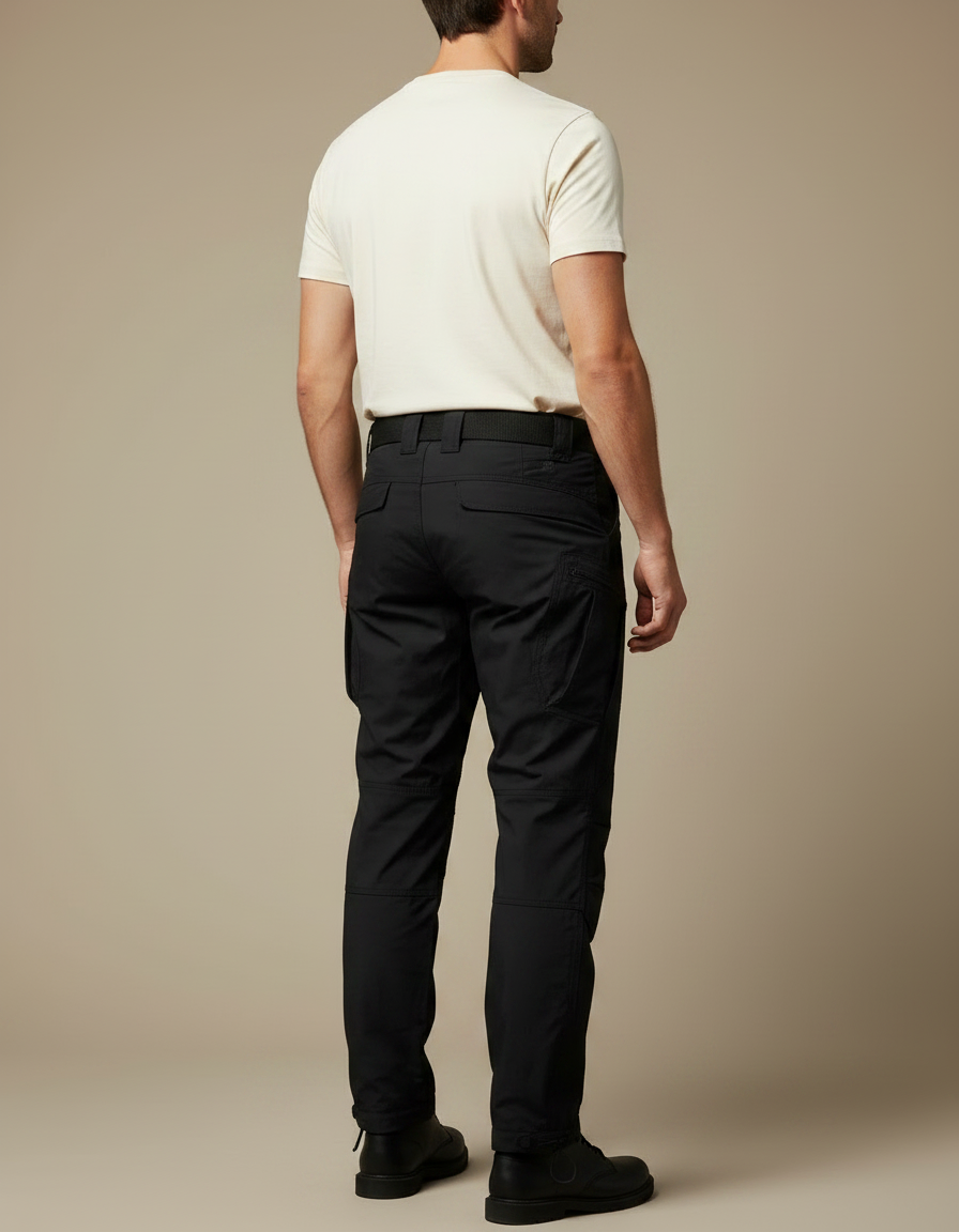 Pantalon Parachute Noir Cargo Homme Léger Technique - Polyester - vue 2