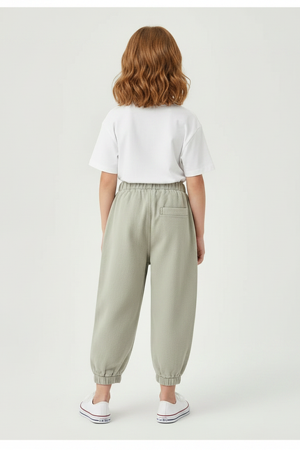 Pantalon Parachute Kaki Ample Décontracté Enfant Coton - Molleton - vue 2