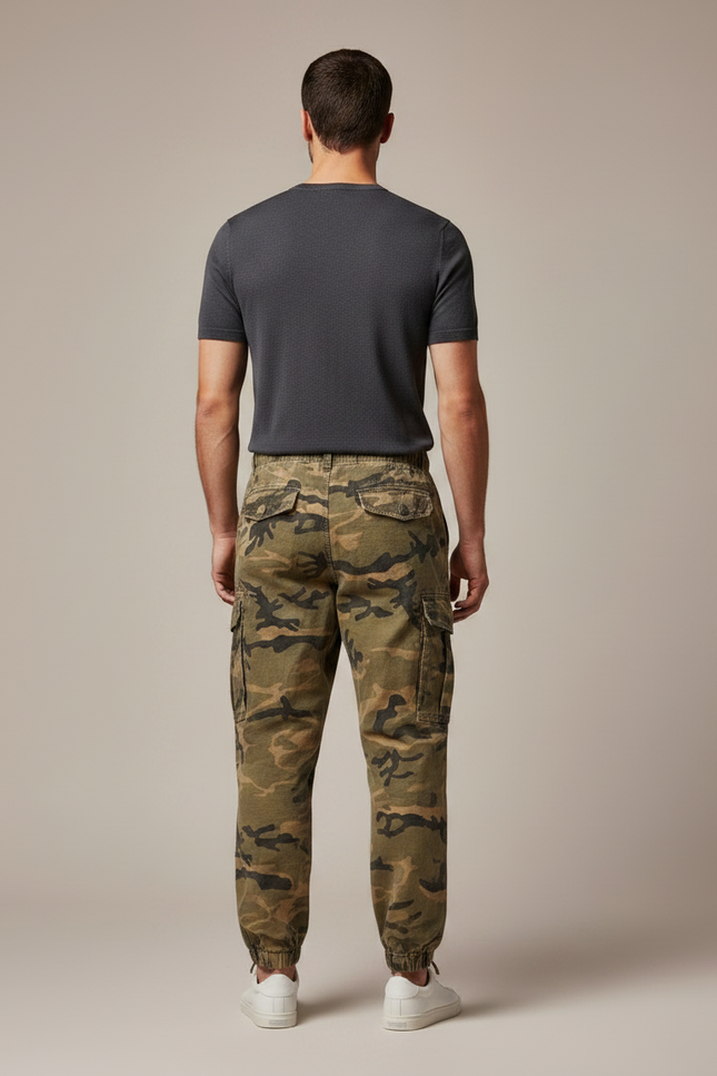 Pantalon Parachutiste - Kaki Toile - vue 2