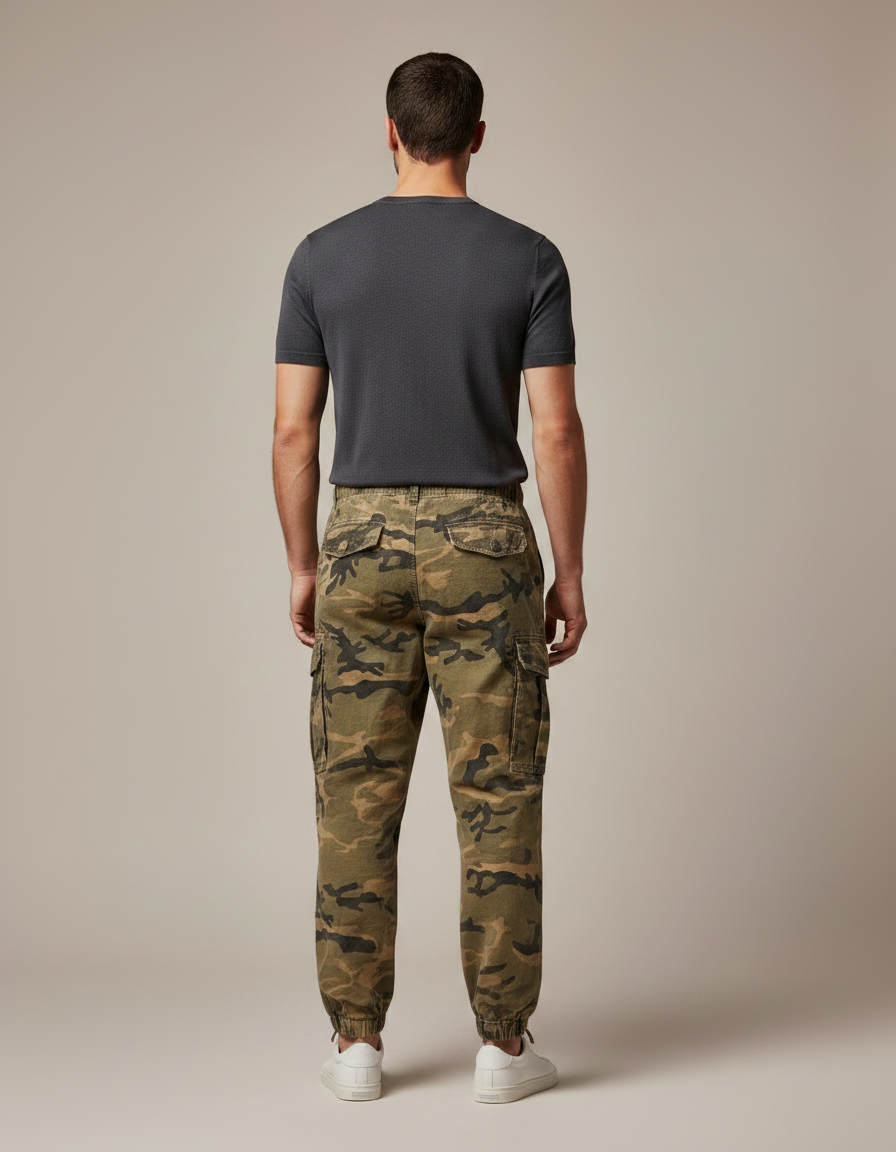 Pantalon Parachutiste - Kaki Toile - vue 2