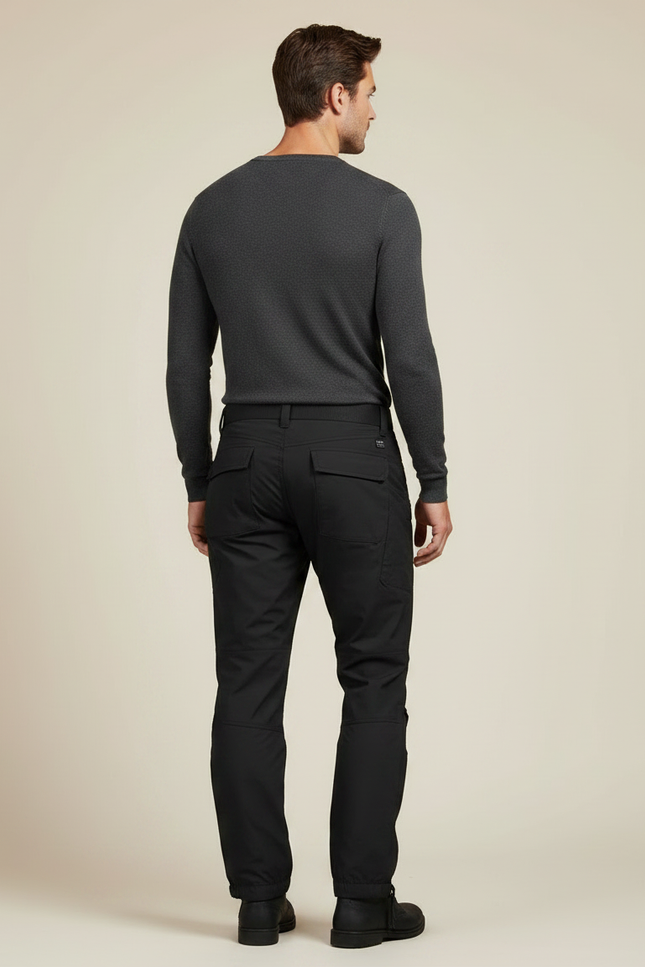 Pantalon Parachute Noir Cargo Technique Homme - Polyester - vue 2