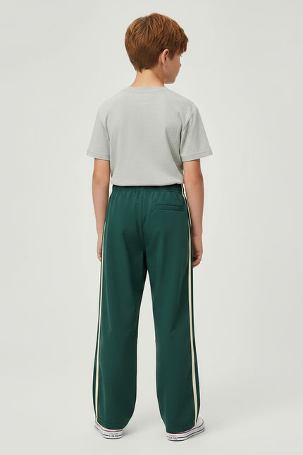 Pantalon Parachute Vert Ample Rayures Blanches Enfant - Polyester - vue 2
