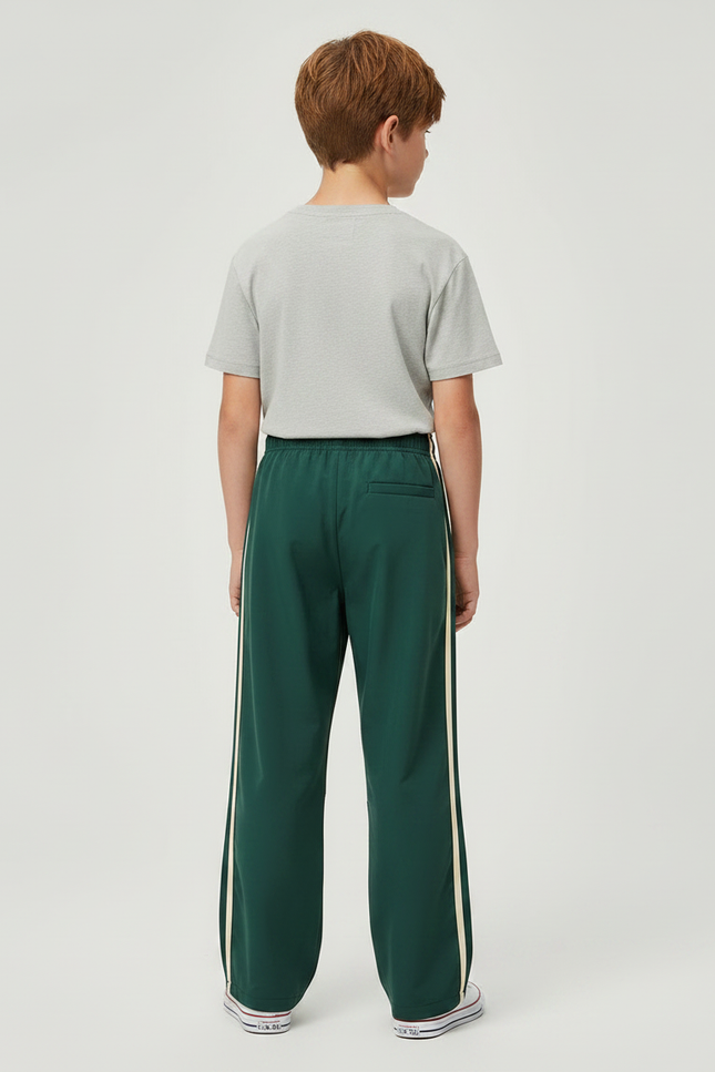 Pantalon Parachute Vert Ample Rayures Blanches Enfant - Polyester - vue 2