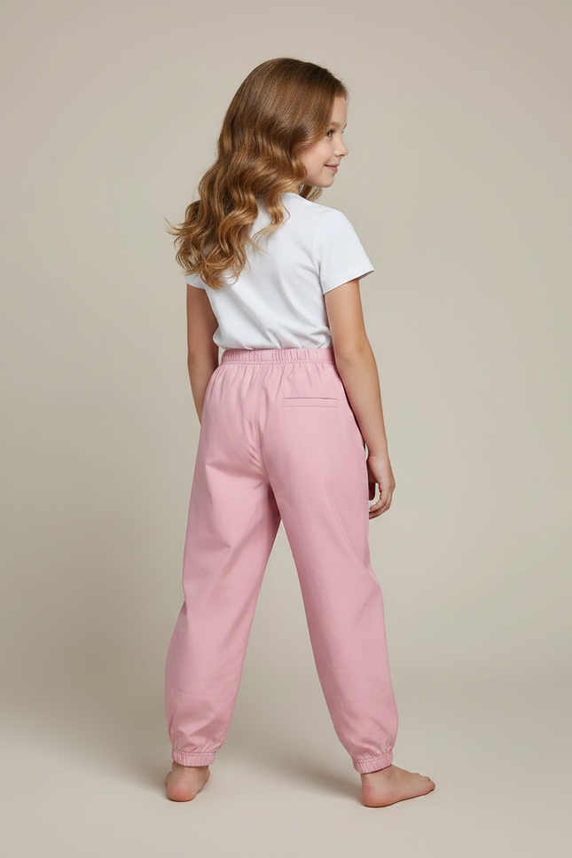 Pantalon Parachute Rose Ample Léger Enfant Sportif - Polyester - vue 2