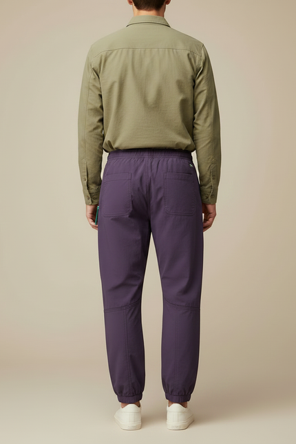 Pantalon Parachute Violet Ample Décontracté Homme - Polyester - vue 2