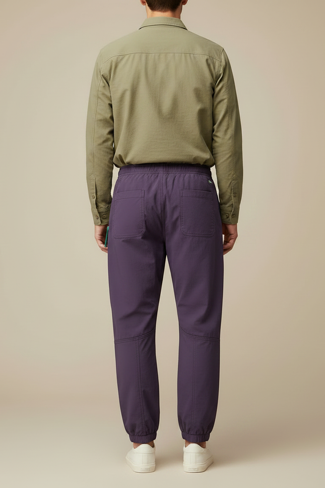 Pantalon Parachute Violet Ample Décontracté Homme - Polyester - vue 2