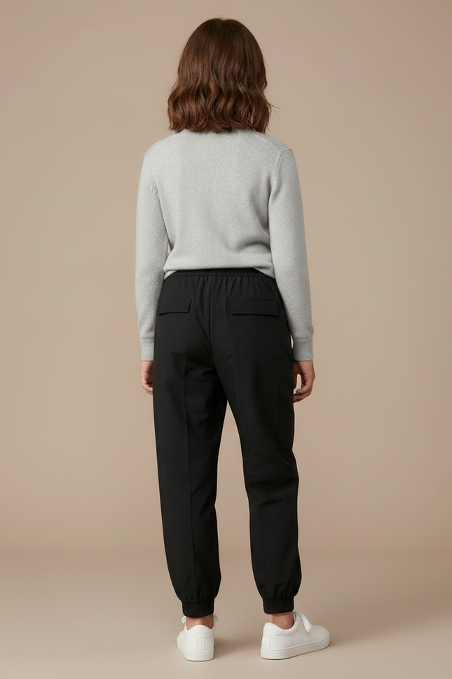Pantalon Parachute Noir Ample Fille Occasionnel - Polyester - vue 2