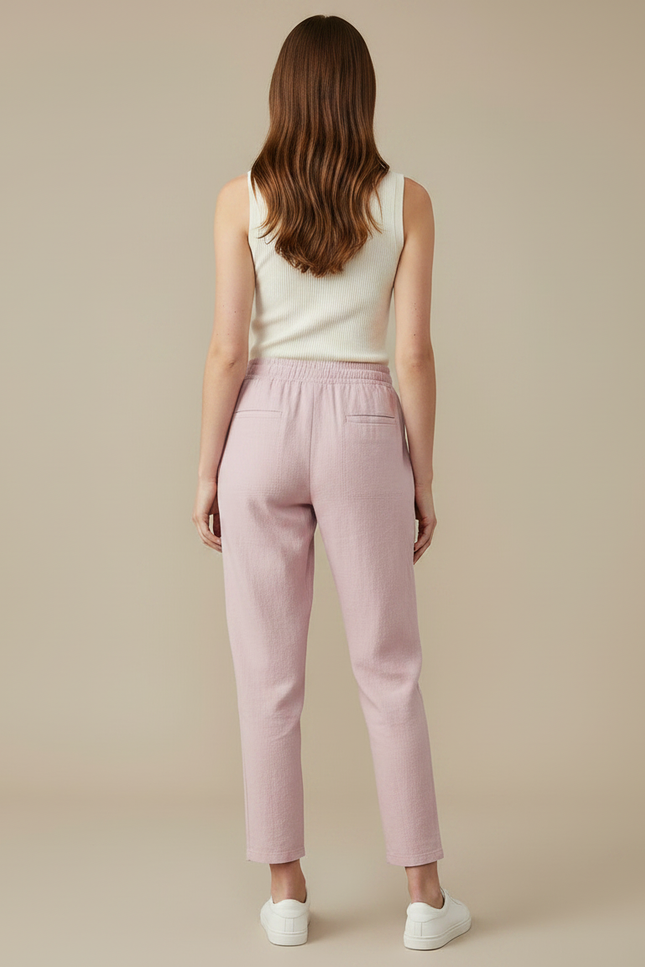 Pantalon Parachute Rose Lin Ample Femme - vue 2