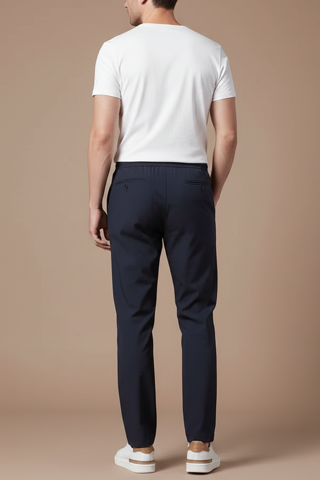 Pantalon Parachute Bleu Marine Droit Décontracté Homme - Polyester - vue 2