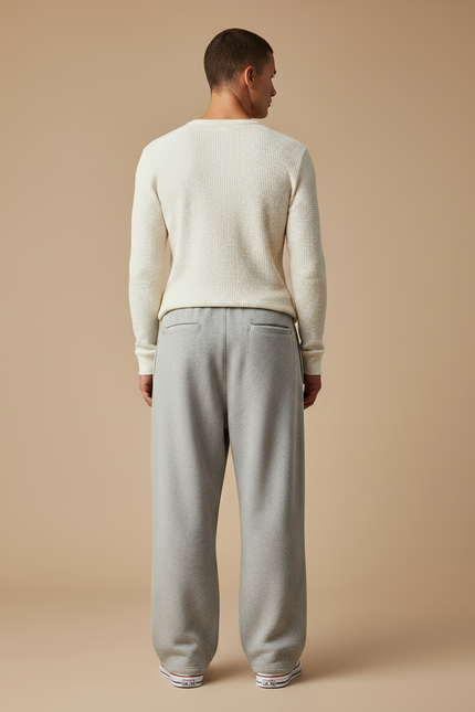 Pantalon Parachute Homme Gris Baggy - Molleton - vue 2