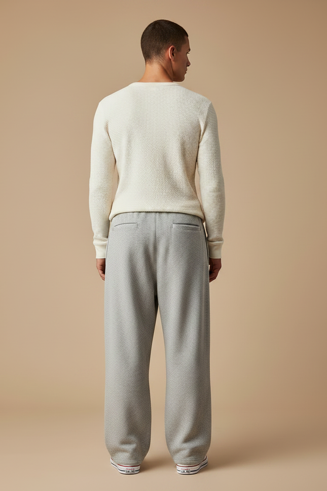 Pantalon Parachute Homme Gris Baggy - Molleton - vue 2