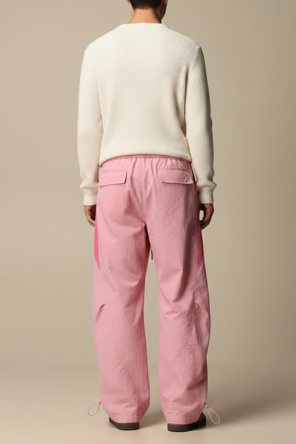 Pantalon Parachute Y2k - Rose Polyester - vue 2