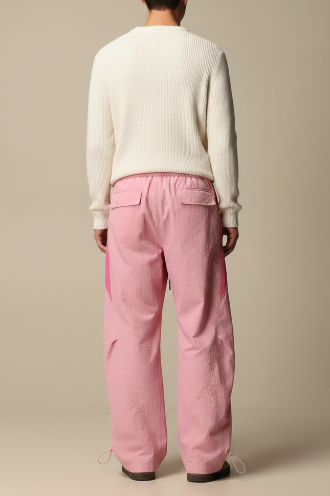 Pantalon Parachute Y2k - Rose Polyester - vue 2