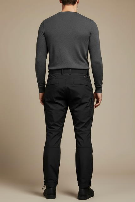 Pantalon Parachute Homme Noir Cargo Nylon - Polyester - vue 2