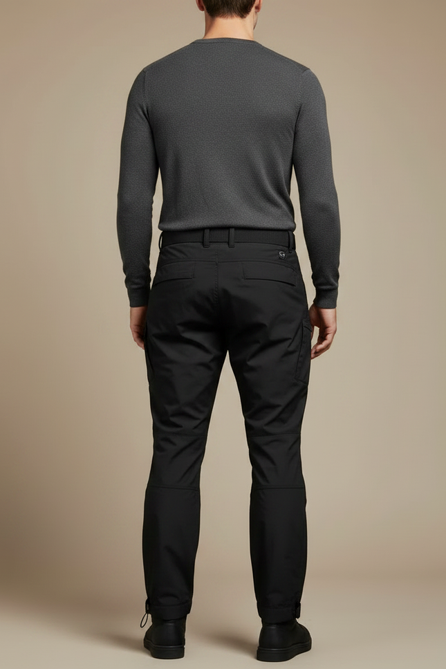 Pantalon Parachute Homme Noir Cargo Nylon - Polyester - vue 2
