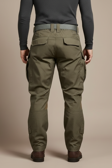 Pantalon Parachute Kaki Cargo Renforcé Tactique Homme - Toile - vue 2