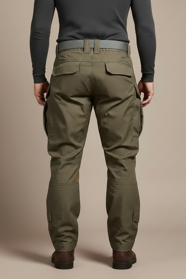 Pantalon Parachute Kaki Cargo Renforcé Tactique Homme - Toile - vue 2