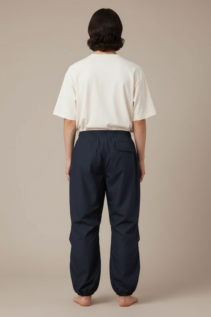 Pantalon Parachute Homme Bleu Marine Ample Cargo - Polyester - vue 2