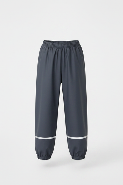 Pantalon Parachute Gris Imperméable Enfant Réfléchissant Respirant - Polyester - vue 3
