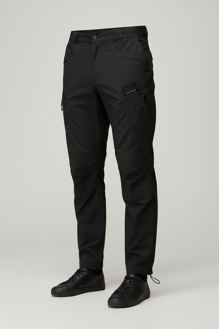 Pantalon Parachute Noir Cargo Homme Décontracté - Polyester - vue 3
