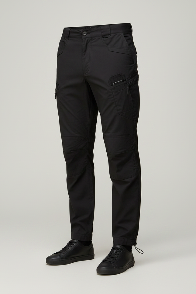 Pantalon Parachute Noir Cargo Homme Décontracté - Polyester - vue 3