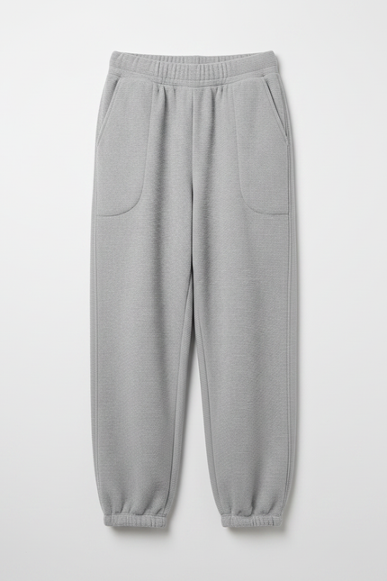 Pantalon Parachute Gris Clair Ample Molletonné Enfant - vue 3