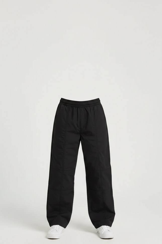 Pantalon Parachute Noir Ample Décontracté Enfant - Polyester - vue 3