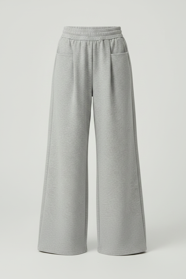 Pantalon Parachute Gris Ample Molleton Enfant - vue 3