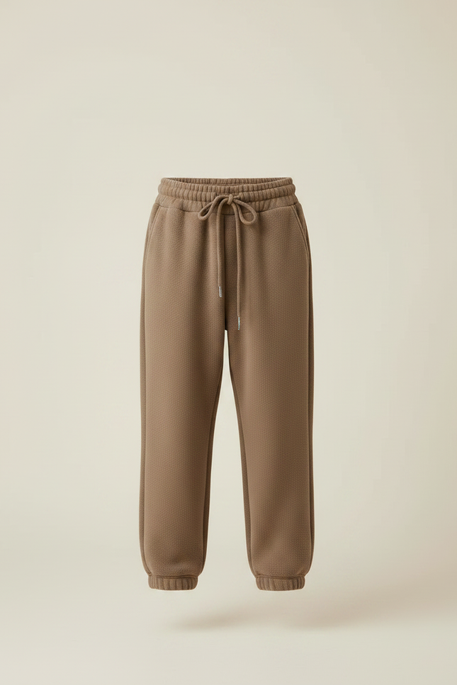 Pantalon Parachute Marron Molleton Ample Enfant Décontracté - vue 3