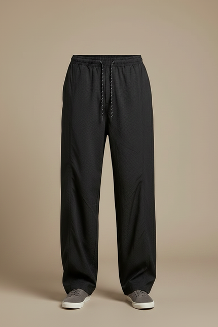 Pantalon Parachute Homme Noir Baggy Nylon - Polyester - vue 3