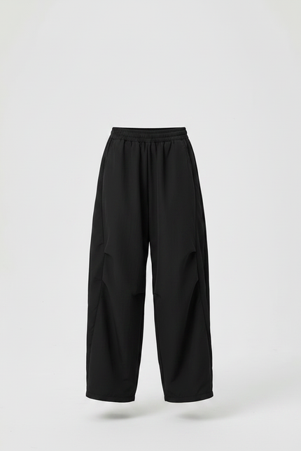 Pantalon Parachute Noir Ample Décontracté Fille - Polyester - vue 3