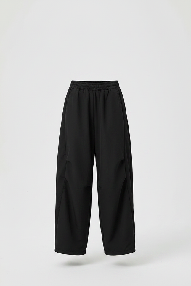 Pantalon Parachute Noir Ample Décontracté Fille - Polyester - vue 3