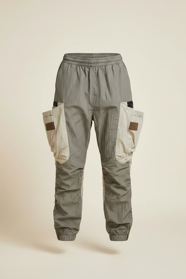 Pantalon Parachute Kaki Cargo Enfant Décontracté Léger - Polyester - vue 3