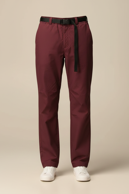 Pantalon Parachute Bordeaux Ample Décontracté Homme - Polyester - vue 3