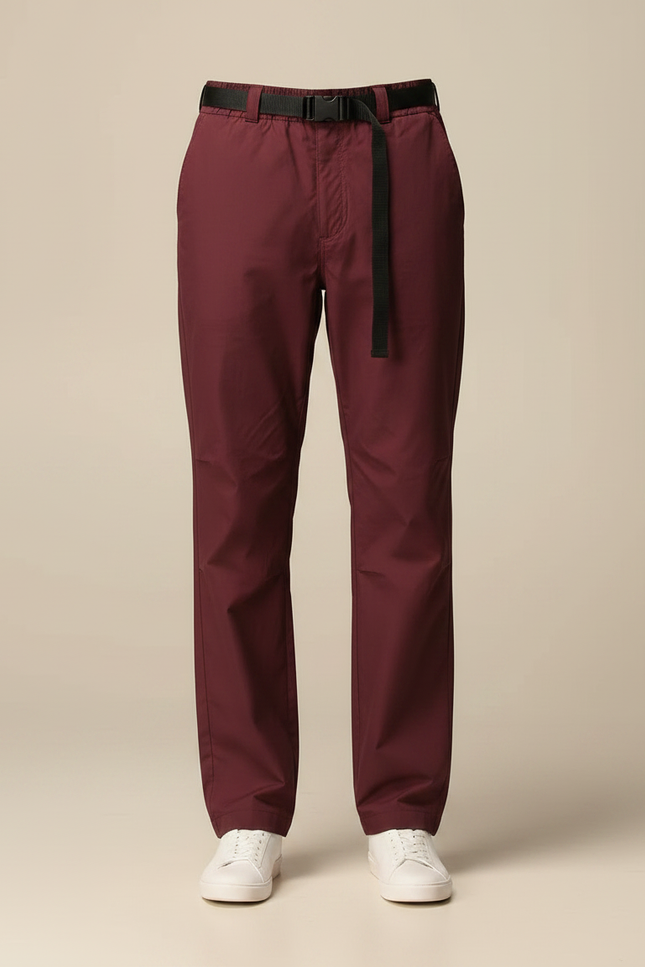Pantalon Parachute Bordeaux Ample Décontracté Homme - Polyester - vue 3