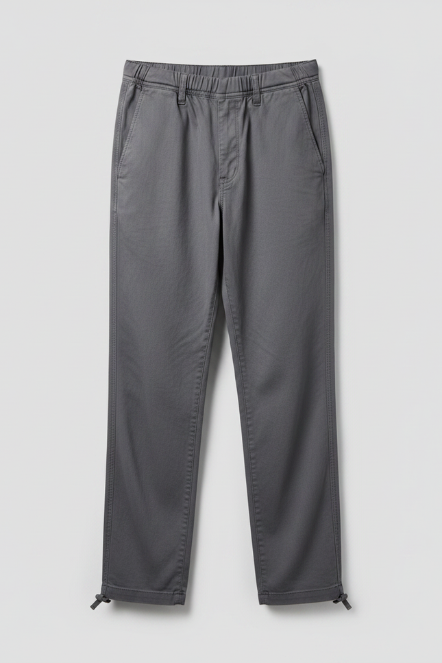 Pantalon Parachute Gris Coton Ample Enfant Décontracté - vue 3