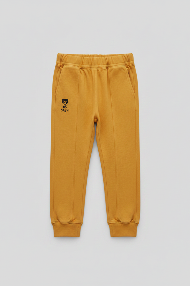 Pantalon Parachute Coton Ample Enfant Sportif Imprimé Mignon - Vert Molleton - vue 3