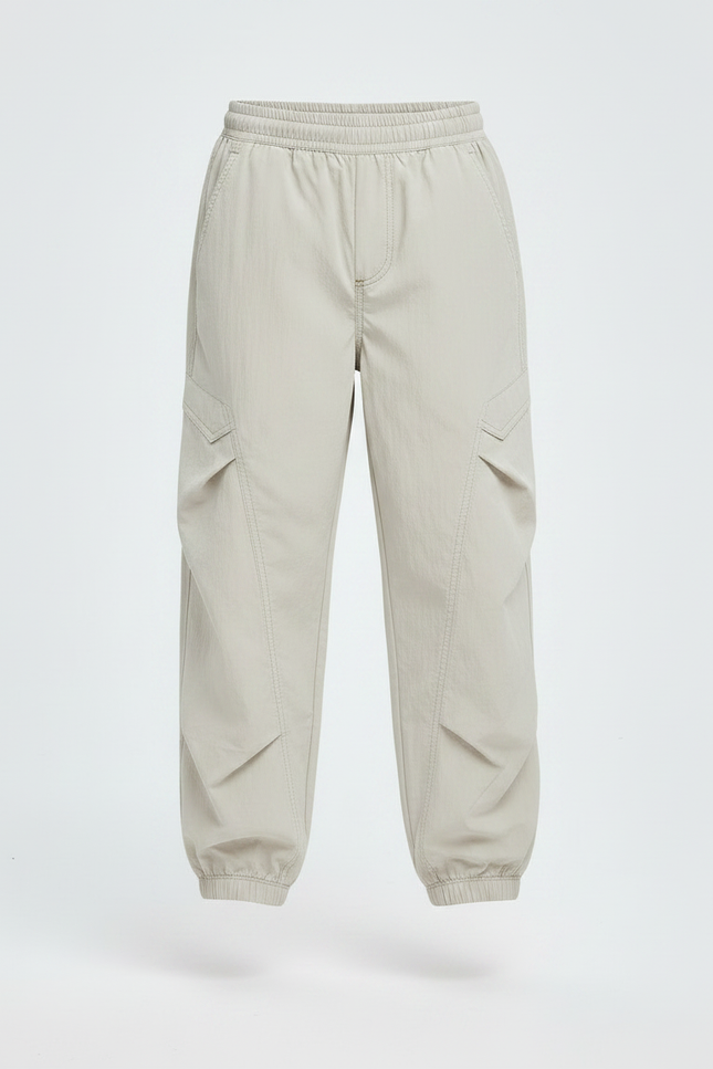 Pantalon Parachute Beige Ample Enfant Décontracté Léger - Polyester - vue 3