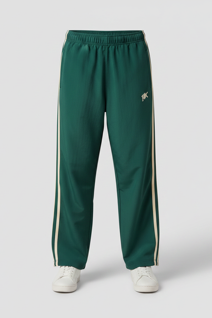 Pantalon Parachute Vert Ample Rayures Blanches Enfant Sportif - Polyester - vue 3