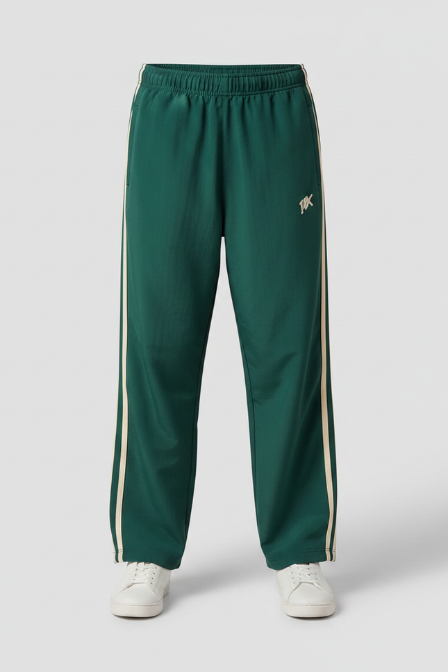Pantalon Parachute Vert Ample Rayures Blanches Enfant Sportif - Polyester - vue 3