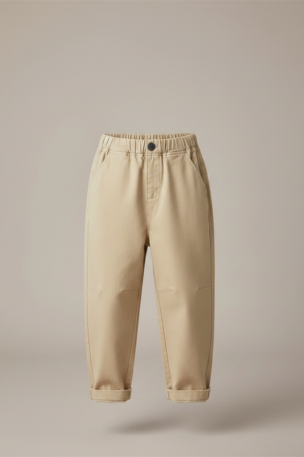 Pantalon Parachute Beige Cargo Ample Décontracté Enfant - Coton - vue 3
