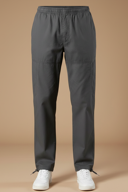Pantalon Parachute Gris Décontracté Coton Homme - vue 3