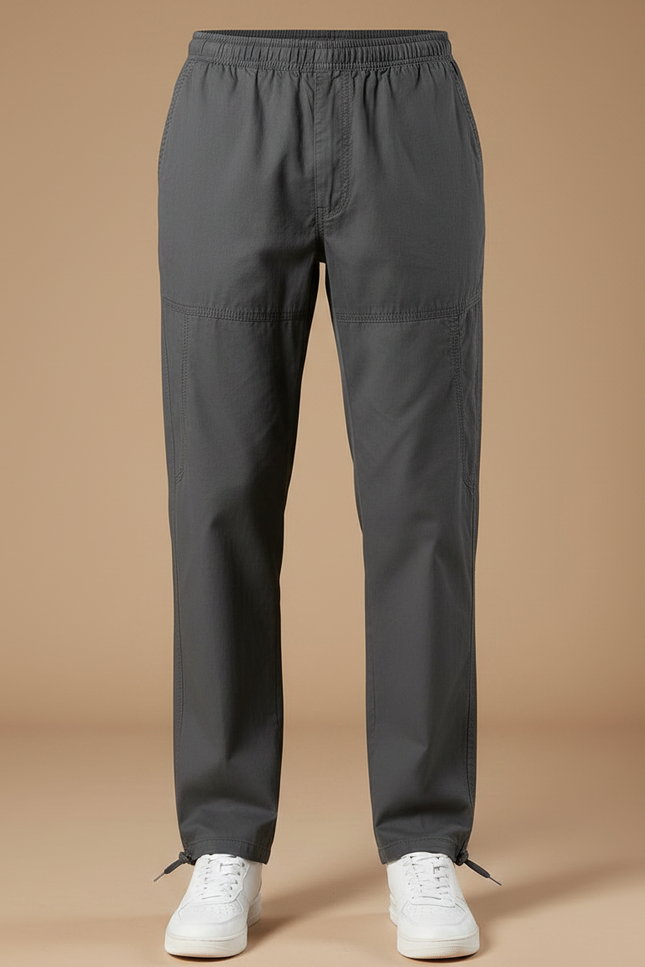 Pantalon Parachute Gris Décontracté Coton Homme - vue 3